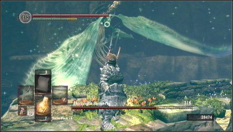 Motyl jest wrażliwy na obrażenia od błyskawic - Moonlight Butterfly | Jak zabić bossa w Dark Souls - Dark Souls - poradnik do gry