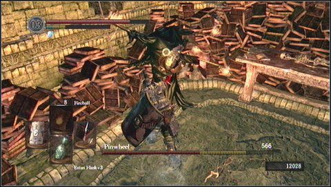 Boss może próbować się teleportować - w tym przypadku niszczymy jego kopie - Pinwheel | Jak zabić bossa w Dark Souls - Dark Souls - poradnik do gry