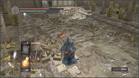 Czym prędzej zbieramy się w garść i biegniemy za bossa, omijając jego ewentualny atak maczugą - Stray Demon | Jak zabić bossa w Dark Souls - Dark Souls - poradnik do gry