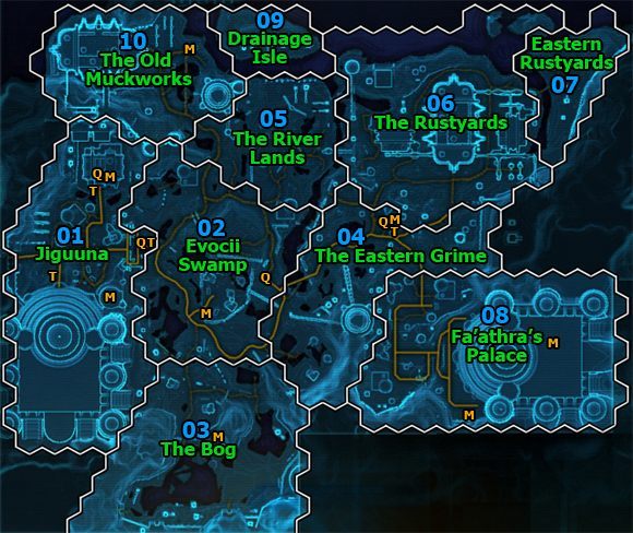 [M]: Medical Droids (pomoc lecznicza i punkty respawnu) - Hutta | Miejsca | Star Wars The Old Republic - Star Wars: The Old Republic - poradnik do gry