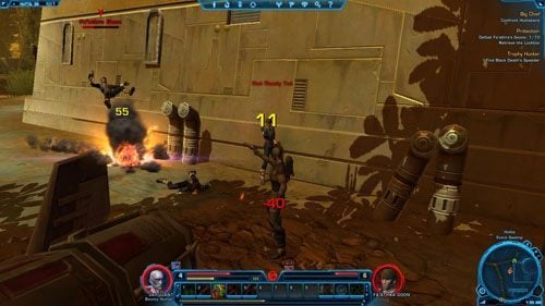 W pierwszym i drugim pokoju czeka na ciebie po trzech Faathras Goons - (L07) Protection | Hutta | Star Wars The Old Republic - Star Wars: The Old Republic - poradnik do gry