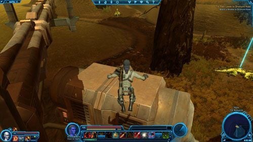 W tym momencie musisz wykonać drugi skok, nieco łatwiejszy, ale nadal można spaść - Galactic History 02 (+2 Presensce) | Datacrons | Star Wars The Old Republic - Star Wars: The Old Republic - poradnik do gry