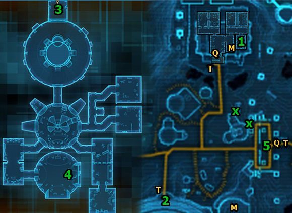 Misję rozpoczniesz w [1], w kantynie - (L06) Big Chief | Bounty Hunter | Star Wars The Old Republic - Star Wars: The Old Republic - poradnik do gry