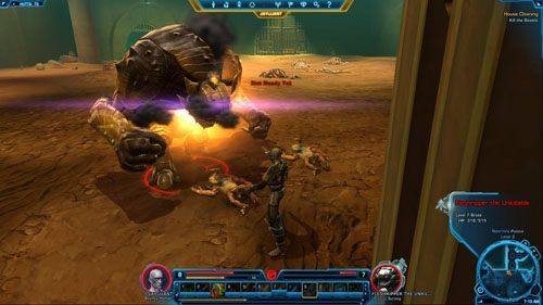 W porównaniu do swoich podopiecznych Beastmaster to bułka z masłem, o ile zdążysz odzyskać siły - (L08) House Cleaning | Bounty Hunter | Star Wars The Old Republic - Star Wars: The Old Republic - poradnik do gry