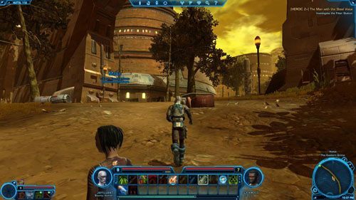 Skup się natomiast na wykonaniu zadania pobocznego, polegającego na zabiciu trzech najemników - (L09) My Sponsorship | Bounty Hunter | Star Wars The Old Republic - Star Wars: The Old Republic - poradnik do gry