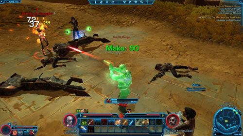 Ostatni najemnik jest na lewo od wejścia do pałacu, dlatego najpierw musisz wbiec na górę - (L09) My Sponsorship | Bounty Hunter | Star Wars The Old Republic - Star Wars: The Old Republic - poradnik do gry
