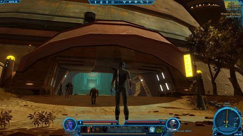 W pałacu wbiegnij na górę, a potem udaj się przez bar do [4], korytarza przed salą rozmową - (L04) Soiree | Imperial Agent | Star Wars The Old Republic - Star Wars: The Old Republic - poradnik do gry