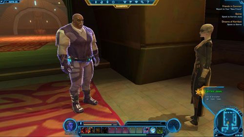 Wracaj do baru i odnajdź korytarz prowadzący do pokoju w [5], który został ci przydzielony - (L04) Soiree | Imperial Agent | Star Wars The Old Republic - Star Wars: The Old Republic - poradnik do gry