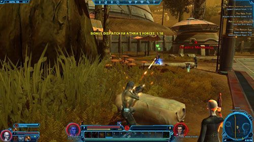 Możesz także ułatwić sobie wejście do pałacu - poszukaj na tyle łagodnego zbocza, abyś mógł się na nie wspiąć - znajdziesz takie w [4] - (L10) The New Truth (1) | Imperial Agent | Star Wars The Old Republic - Star Wars: The Old Republic - poradnik do gry