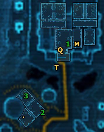 Zanim wyjdziesz z kantyny The Poison Pit, pomów z Lewem Brellem w [1] - czarnoskórym najemnikiem siedzącym na kanapie po lewej - (L01) Gang Warfare | Hutta | Star Wars The Old Republic - Star Wars: The Old Republic - poradnik do gry