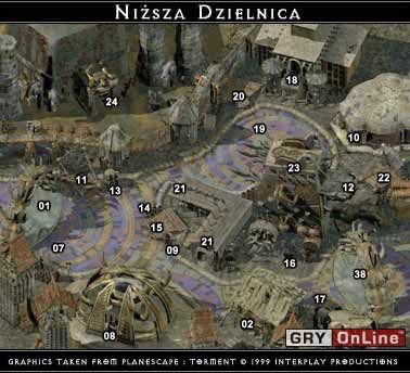 1 - Niższa Dzielnica, Wielka Kuźnia, Kości Nocy w Planescape Torment - Planescape Torment - poradnik do gry
