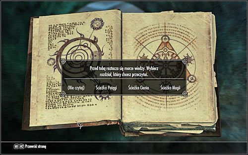Podejdź do księgi Oghma Inifnium z zamiarem wejścia z nią w interakcję - Finał prac Septimusa Signusa | Okno do świata duchów | Solucja Skyrim - Skyrim - poradnik, mapy, questy