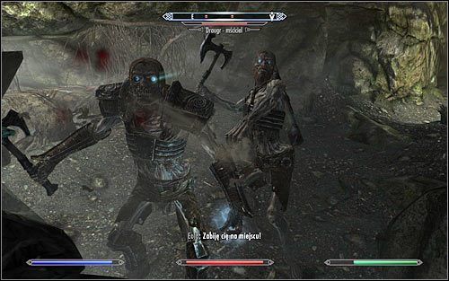 Skieruj się teraz na południowy-zachód i następnie na zachód - Wyprawa do Jaskini Granicznego Urwiska | Powiew śmierci | Solucja Skyrim - Skyrim - poradnik, mapy, questy
