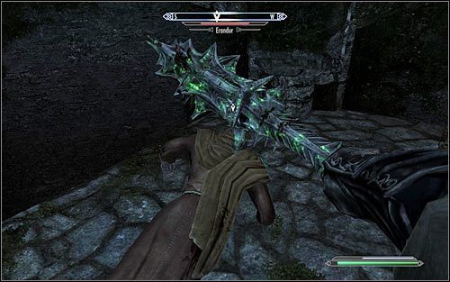Jeżeli masz zamiar zabić Erandura, to musisz tego dokonać zanim dokończy rytuał - Podjęcie decyzji w sprawie Czaszki Spaczenia | Koszmar na jawie | Solucja Skyrim - Skyrim - poradnik, mapy, questy