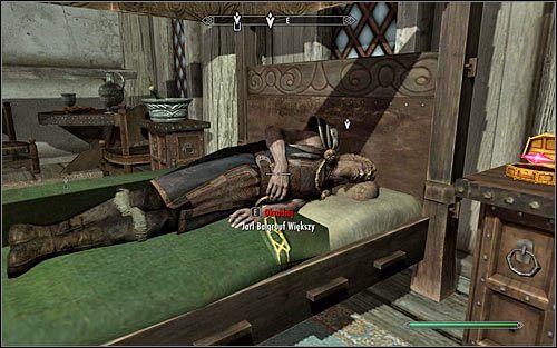Udaj się do znajdującej się na piętrze sypialni jarla - Otwarcie szepczących drzwi | Szepczące drzwi | Solucja Skyrim - Skyrim - poradnik, mapy, questy