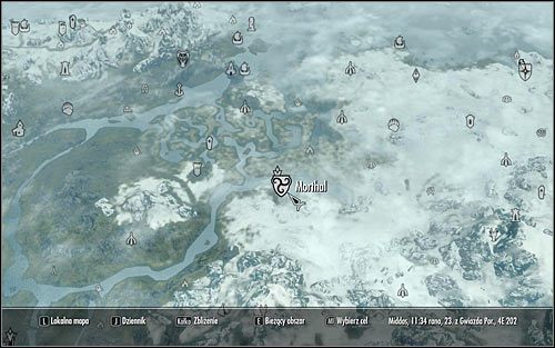Otwórz mapę świata - Pozyskanie rękojeści | Fragmenty przeszłości | Solucja Skyrim - Skyrim - poradnik, mapy, questy