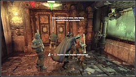 Przejdź do sąsiedniego pomieszczenia i zauważ, że pojawiło się tu czterech nowych przeciwników - Włam się do biura Jokera w strefie załadunku | Główny wątek Batman Arkham City - Batman: Arkham City - poradnik do gry