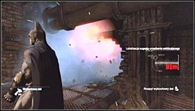 Zatrzymaj się po dotarciu do zabarykadowanego przejścia - Wyłącz ostatnie, podziemne urządzenie zakłócające Pingwina | Główny wątek - Batman: Arkham City - poradnik do gry