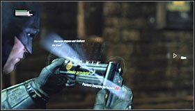 Po zakończonej bitwie wyjmij z inwentarza deszyfrator sekwencyjny i użyj go do włamania się do pobliskiego panelu sterowania #1 - Śledź zabójcę używając urządzenia namierzającego, by znaleźć Ras al Ghula | Główny wątek - Batman: Arkham City - poradnik do gry