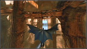 Jeżeli poprawnie wykonałeś wszystkie czynności, to przelecisz bezpiecznie przez wir i wylądujesz w zupełnie nowym miejscu, a mianowicie na szczycie niewielkiej wieży #1 - Zlokalizuj Ras al Ghula i zdobądź próbkę jego krwi | Główny wątek - Batman: Arkham City - poradnik do gry