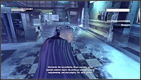 Pierwszy atak warto wykonać tuż po rozpoczęciu bitwy i zakłada on użycie zakłócacza, tak więc musisz oczywiście wybrać ten przedmiot z inwentarza - Pokonaj pana Freezea | Główny wątek Batman Arkham City - Batman: Arkham City - poradnik do gry