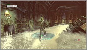 Z racji tego, że znalazłeś się przy nowej rzece musisz oczywiście wybrać z inwentarza mroźny wybuch i z jego pomocą utworzyć krę lodową #1 - Zinfiltruj hutę (ciąg dalszy) | Główny wątek Batman Arkham City - Batman: Arkham City - poradnik do gry