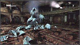 Tak jak wcześniej, musisz atakować bossa do momentu wyczerpania całego jego paska zdrowia i tym samym zamrożenia go #1 - Zdobądź lekarstwo od Jokera i nie dopuść, żeby stał się nieśmiertelny | Główny wątek - Batman: Arkham City - poradnik do gry