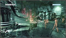 Boss pojawi się w swojej naturalnej formie po tym jak wyczerpiesz całą pomarańczową część paska zdrowia #1 - Zdobądź lekarstwo od Jokera i nie dopuść, żeby stał się nieśmiertelny | Główny wątek - Batman: Arkham City - poradnik do gry