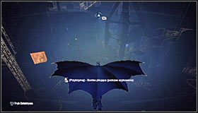 Analogicznie do jednej z rozegranych już wcześniej głównych misji będziesz teraz musiał wykorzystać podgląd trajektorii lotu pocisku do odnalezienia miejsca oddania strzału #1 - Strzał w ciemnościach (1) | Misje poboczne w Batman Arkham City - Batman: Arkham City - poradnik do gry