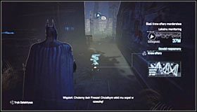 Teraz zbadaj plamę krwi znajdującą się niedaleko ciała #1 - Kradzież tożsamości | Misje poboczne w Batman Arkham City - Batman: Arkham City - poradnik do gry