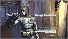 Po zakończonej bitwie podejdź do drzwi #1 i wciśnij SPACJĘ (lub przycisk A na padzie) żeby zapukać - Daleka kryjówka | Misje poboczne w Batman Arkham City - Batman: Arkham City - poradnik do gry