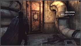 Ponownie wyceluj w punkt zakotwiczenia #1, tym razem z zamiarem dopłynięcia do półki, która znajdowała się za zniszczoną przed chwilą ścianą - Serce z lodu | Misje poboczne w Batman Arkham City - Batman: Arkham City - poradnik do gry