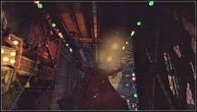 Niezwykle istotne jest to żeby wcisnąć środkowy przycisk myszy (lub przycisk RB na padzie), dzięki czemu impuls wyśle windę w górę #1 - Gorący i zimny | Misje poboczne w Batman Arkham City - Batman: Arkham City - poradnik do gry