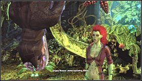 Na szczęście nawet jeżeli zostaniesz trafiony pociskiem, nie stracisz zbyt dużo energii - Przekonaj Trujący Bluszcz żeby pozwoliła ci za pomocą swoich roślin dostać się do skarbca skonfiskowanych dóbr TYGERA | Misje Kobiety-Kota - Batman: Arkham City - poradnik do gry