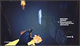 Zbadaj ściany w pobliżu miejsca ukrycia trofeum, a powinieneś zauważyć, że jedna z nich nadaje się do zburzenia #1 - Park Row - Trofea Batmana (01-05) | Zagadki w Batman Arkham City - Batman: Arkham City - poradnik do gry