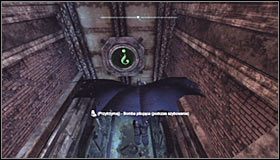 Odbij się od krawędzi i zacznij szybować w stronę wspomnianej wcześniej płyty naciskowej #1 - Mila Rozrywki - Trofea Batmana (31-37) | Zagadki w Batman Arkham City - Batman: Arkham City - poradnik do gry