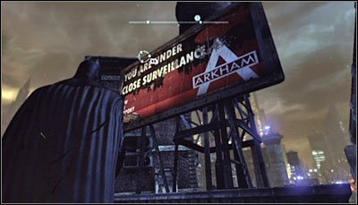 Zacznij od dotarcia do billboardu TYGERA (powyższy screen), który znajduje się na jednym z dachów - Mila Rozrywki - Zagadki słowne | Zagadki w Batman Arkham City - Batman: Arkham City - poradnik do gry
