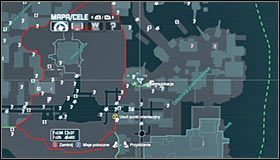 Ustaw się na wschód od miejsca ukrycia trofeum i zlokalizuj na najniższym poziomie nadającą się do zniszczenia ścianę #1 #2 - Dzielnica przemysłowa - Trofea Batmana (08-13) | Zagadki w Batman Arkham City - Batman: Arkham City - poradnik do gry