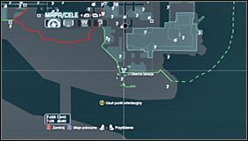 Ustaw się na północ od miejsca ukrycia trofeum i zwróć uwagę na blokujące dostępu do niego wyładowania elektryczne #1 #2 - Dzielnica przemysłowa - Trofea Batmana (14-22) | Zagadki w Batman Arkham City - Batman: Arkham City - poradnik do gry