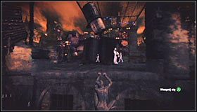 Trofeum znajduje się na dachu, który patrolowany jest przez uzbrojonych przeciwników #1 - Dzielnica przemysłowa - Balony, Trofea Kobiety-Kota | Zagadki - Batman: Arkham City - poradnik do gry