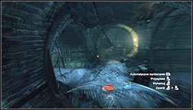 Rzuć batarangiem w stronę wyładowań #1, ale gdy tylko zostanie on naelektryzowany zawróć go w stronę Batmana #2 - Metro - Trofea Batmana (01-07) | Zagadki w Batman Arkham City - Batman: Arkham City - poradnik do gry
