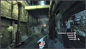 Po dotarciu do latarni skręć batarangiem nieznacznie w prawo #1 i po chwili już bardziej zdecydowanie - Cudowne Miasto - Trofea Batmana (18-25) | Zagadki w Batman Arkham City - Batman: Arkham City - poradnik do gry