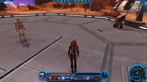 Po drodze dobrze będzie zatrzymać się w [5] i rozejrzeć za zadaniami pobocznymi, a przede wszystkim wjechać windą w [5] na metalowy pomost - (L05) A Little Knowledge | Sith Inquistor | Star Wars The Old Republic - Star Wars: The Old Republic - poradnik do gry