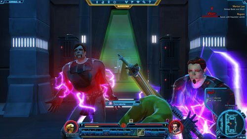 Wracaj na dół (nie musisz używać schodów - po prostu zeskocz na pierwszy poziom) i udaj się do komnat Overseera Harkuna w [1] - (L08) Martial Law | Sith Inquistor | Star Wars The Old Republic - Star Wars: The Old Republic - poradnik do gry