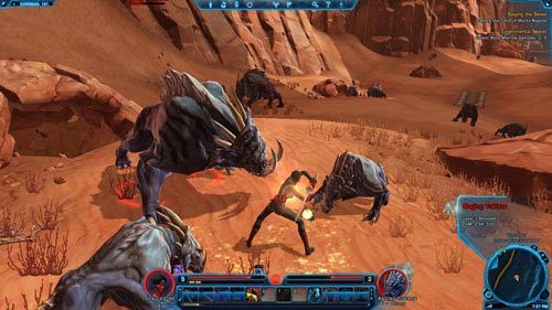 Po unieszkodliwieniu jakiegokolwiek Tukata wypatruj żółtego snopa światła - (L06) Experimental Needs | Korriban | Star Wars The Old Republic - Star Wars: The Old Republic - poradnik do gry
