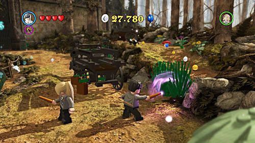 Przez bramę możemy przejechać tylko wozem, jednak ten jest zepsuty - Mroczne czasy (3) | Opis przejścia - Rok 5 | LEGO Harry Potter Lata 5-7 - LEGO Harry Potter: Lata 5-7 - poradnik do gry