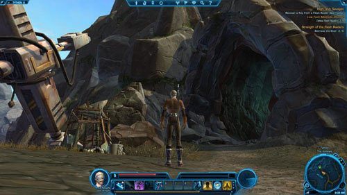 Następnie przedrzyj się przez jaskinię pełną Flesh Raiderów - (L05) High-tech Savages (2) | Jedi Knight | Star Wars The Old Republic - Star Wars: The Old Republic - poradnik do gry