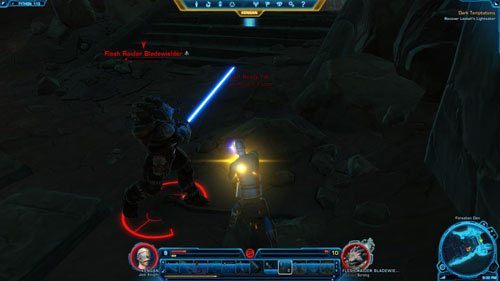 Wciśnij przycisk na ekranie, aby odebrać wiadomość i przejdź do następnego celu misji - (L07) Dark Temptations | Jedi Knight | Star Wars The Old Republic - Star Wars: The Old Republic - poradnik do gry