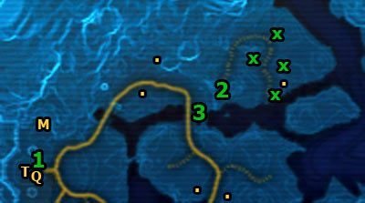 Porozmawiaj z Master Relnexem stojącym w [1] i zgódź się mu pomóc, a dostaniesz to zadanie poboczne wraz z nadajnikiem (Signal Beacon) - (L02) Early Lessons | Tython | Star Wars The Old Republic - Star Wars: The Old Republic - poradnik do gry