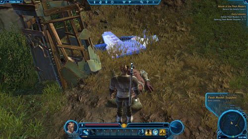 Po wykonaniu poprzednich celów lub wybraniu jasnej strony mocy pozostanie ci tylko powrót do Mastera Relnexa w [1] i odbiór nagrody - (L02) Early Lessons | Tython | Star Wars The Old Republic - Star Wars: The Old Republic - poradnik do gry